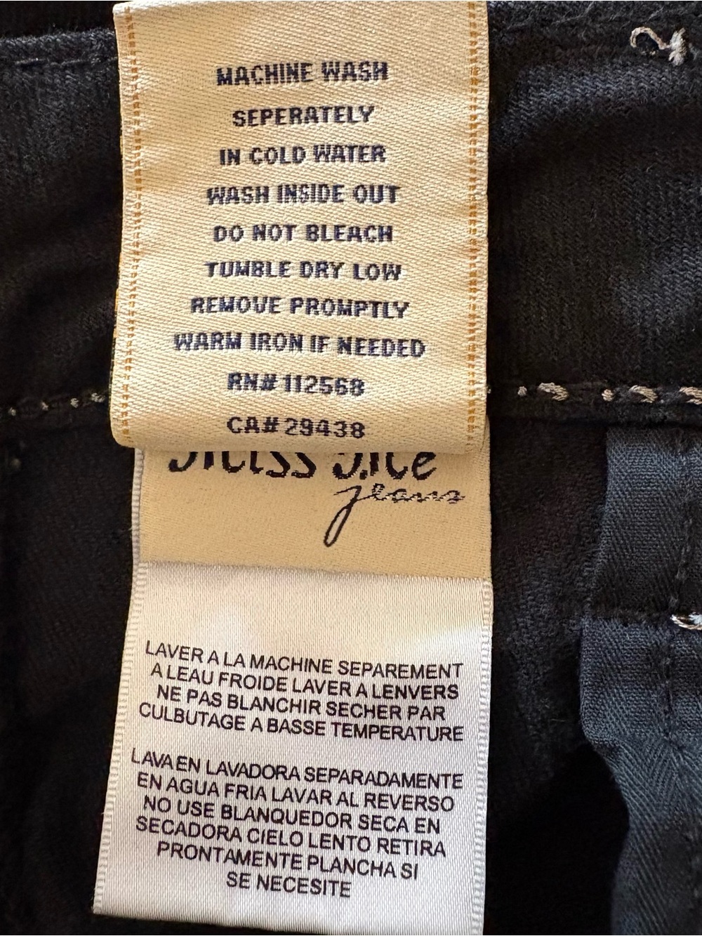Miss Me Jeans 28 Black Bootcut Fleur De Lis Bling Rhinestone Y2K  JY5109B5V - Picture 10 of 12